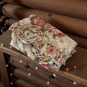 Vintage Ralph Lauren Guinevere 2 Pc Twin Sheet Set Medieval Aragon Flat & Fitted